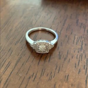 Sterling Silver and Diamond Ring